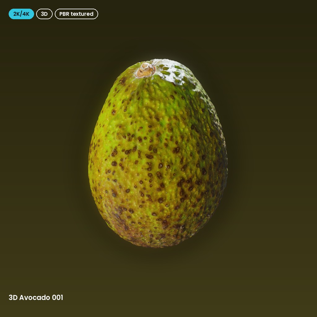 3D Avocado 001