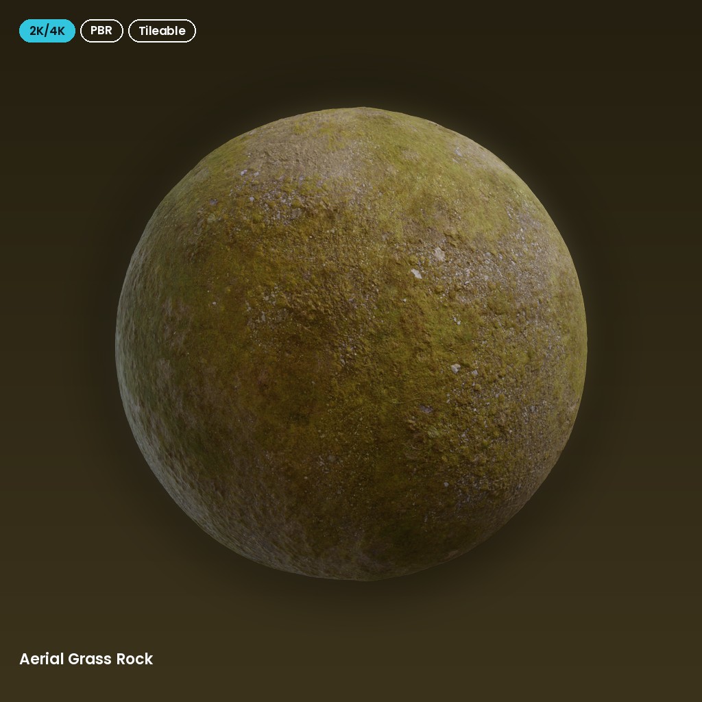 Aerial Grass Rock