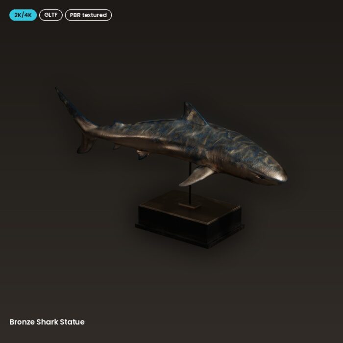 Bronze Shark Statue
