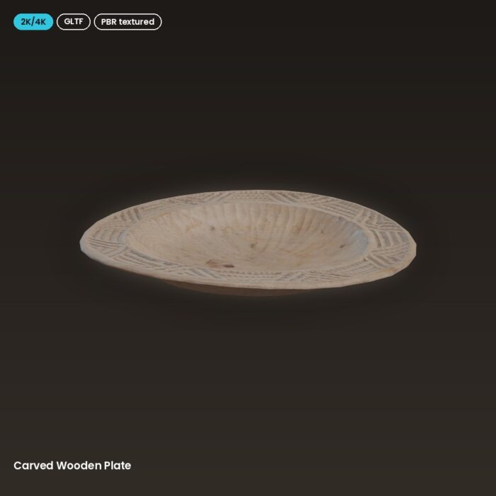 Carved Wooden Plate