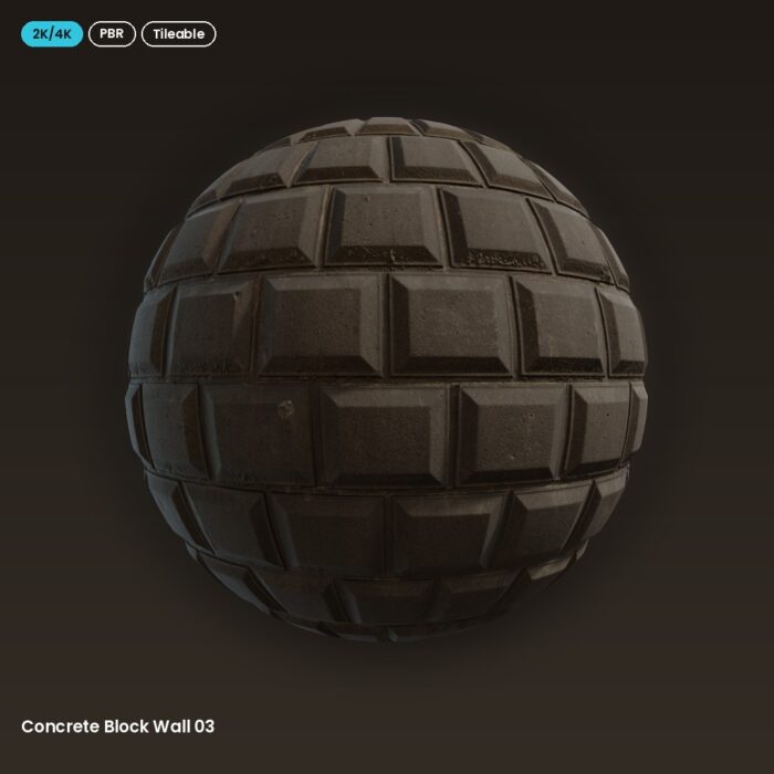 Concrete Block Wall 03