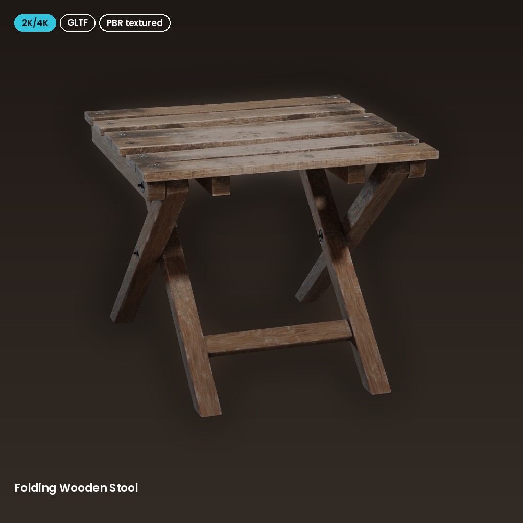 Folding Wooden Stool
