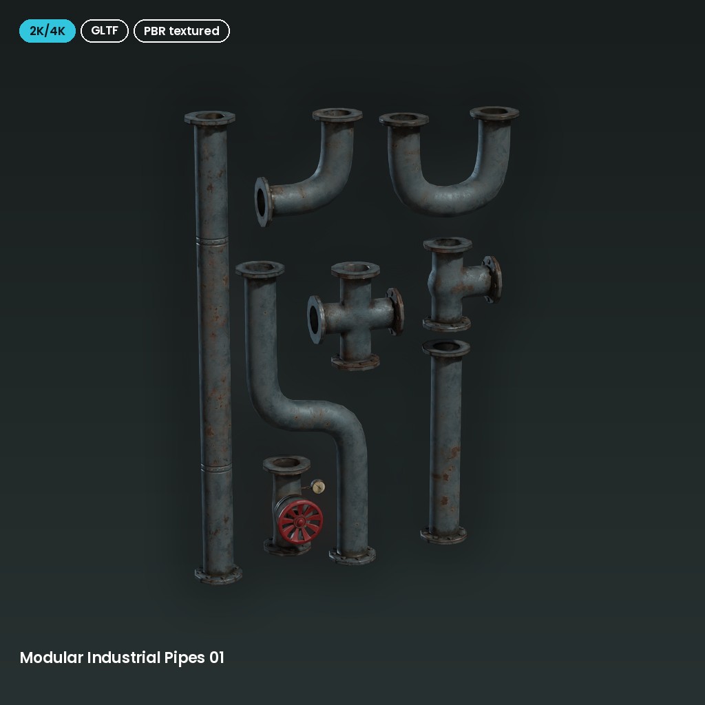 Modular Industrial Pipes 01