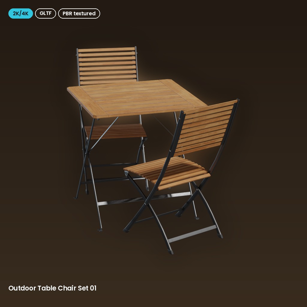 Outdoor Table Chair Set 01