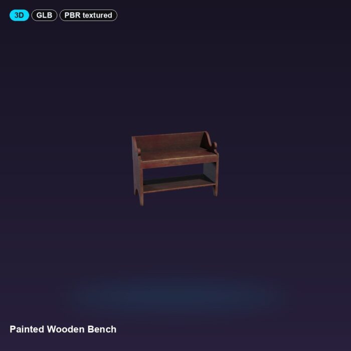 Painted Wooden Bench