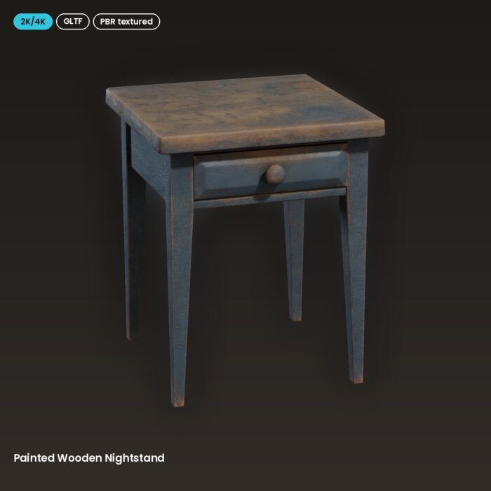 Painted Wooden Nightstand