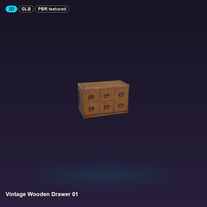 Vintage Wooden Drawer 01