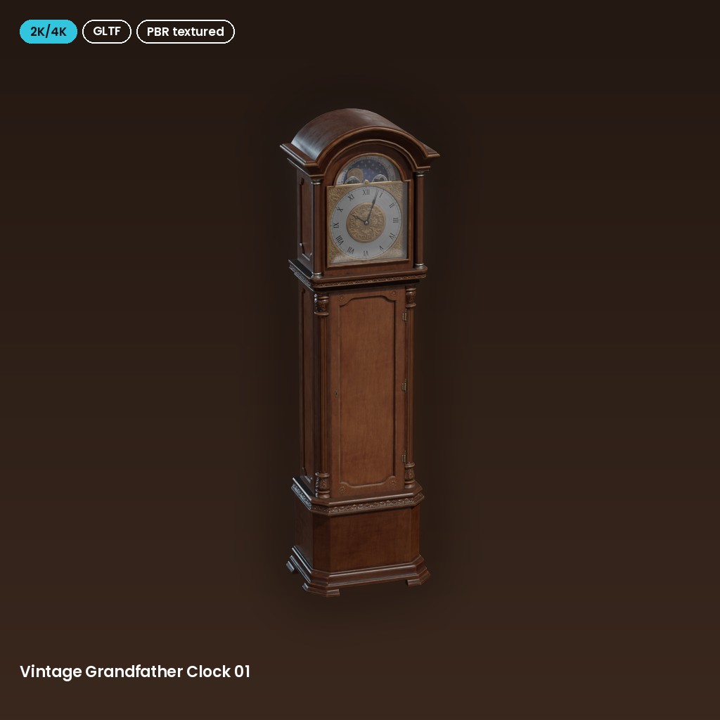 Vintage Grandfather Clock 01