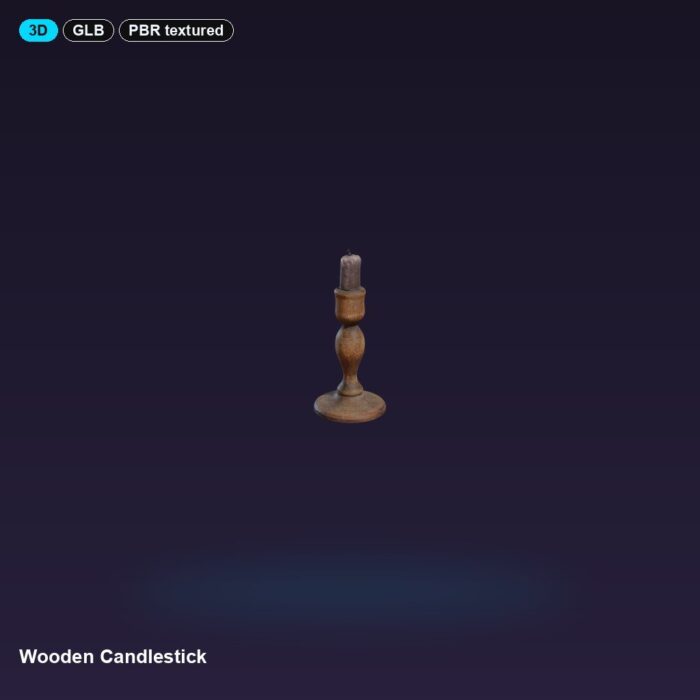 Wooden Candlestick
