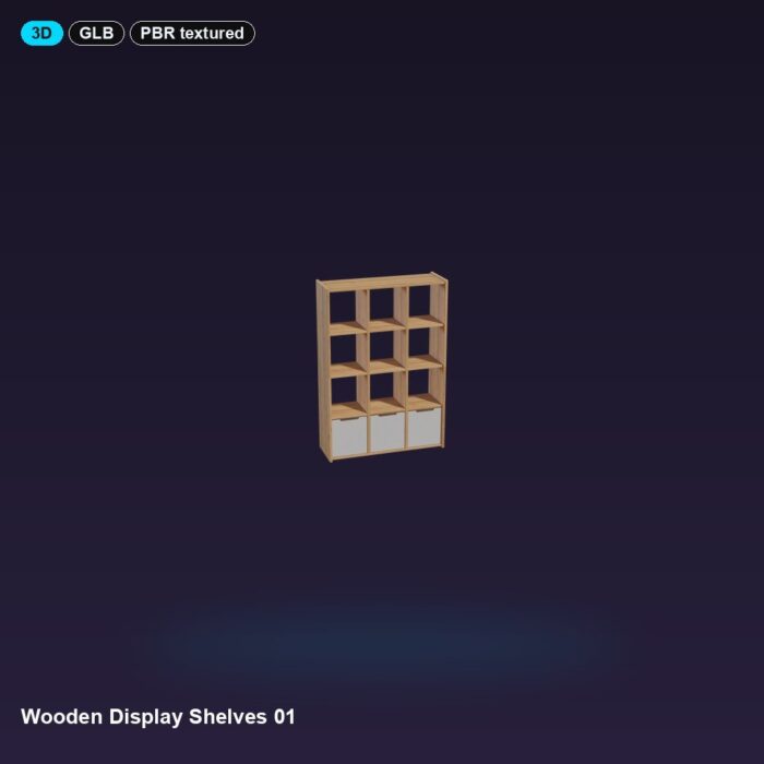 Wooden Display Shelves 01